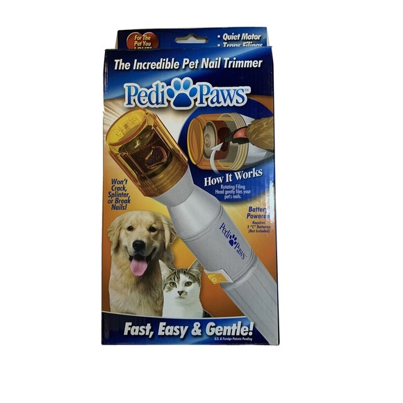 PEDI PAWS NAIL TRIMMER GRINDER GROOMING TOOL FOR PET CAT/DOG - Picture 1 of 10